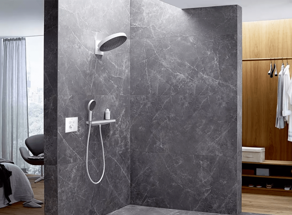 Pommeau De Douche Hansgrohe Rainfinity 36 Cm - Blanc Mat/graphite - 1 Jet